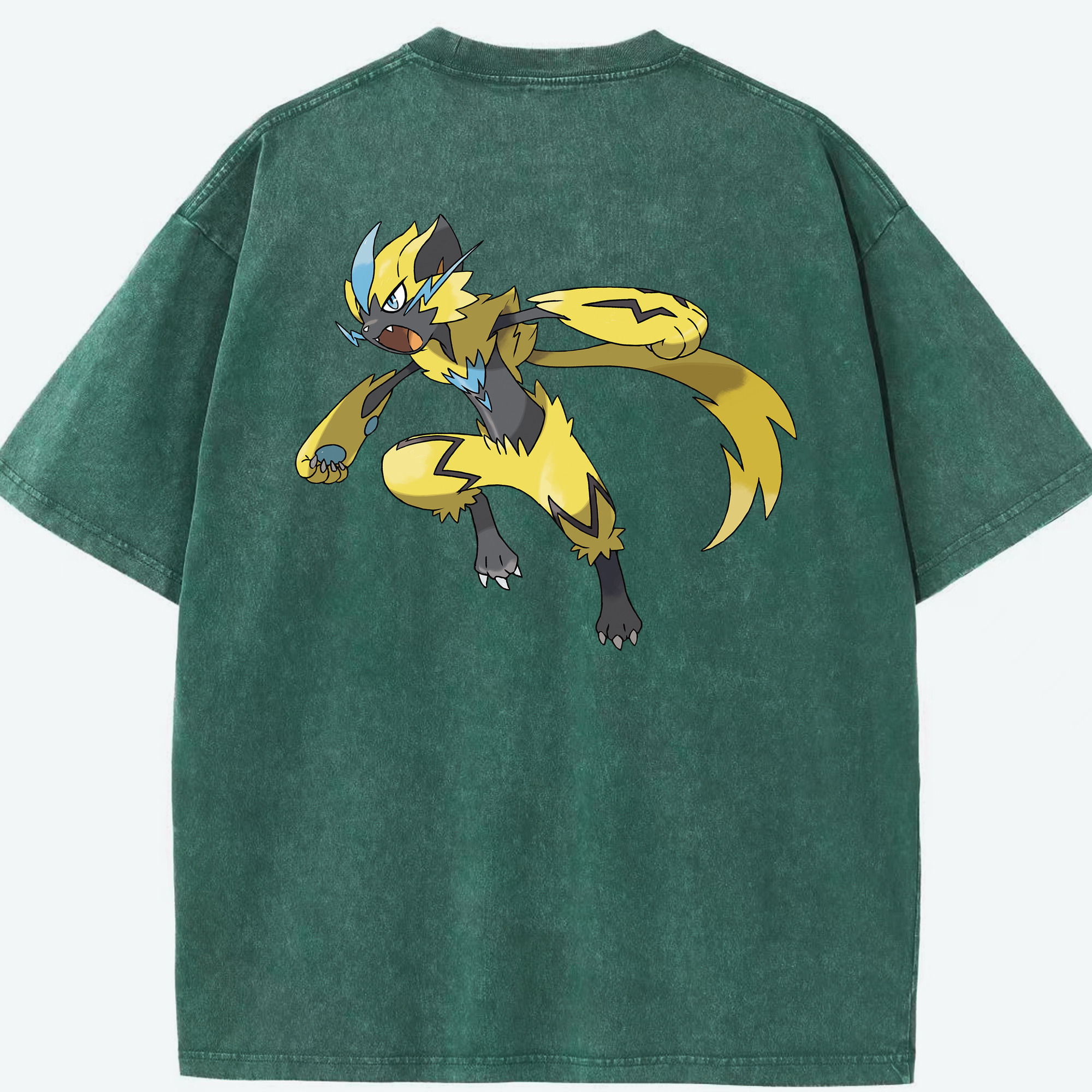 （画像用） ポケットモンスター Pokémon 綿100% ヴィンテージ風 半袖Tシャツ（背面プリント）